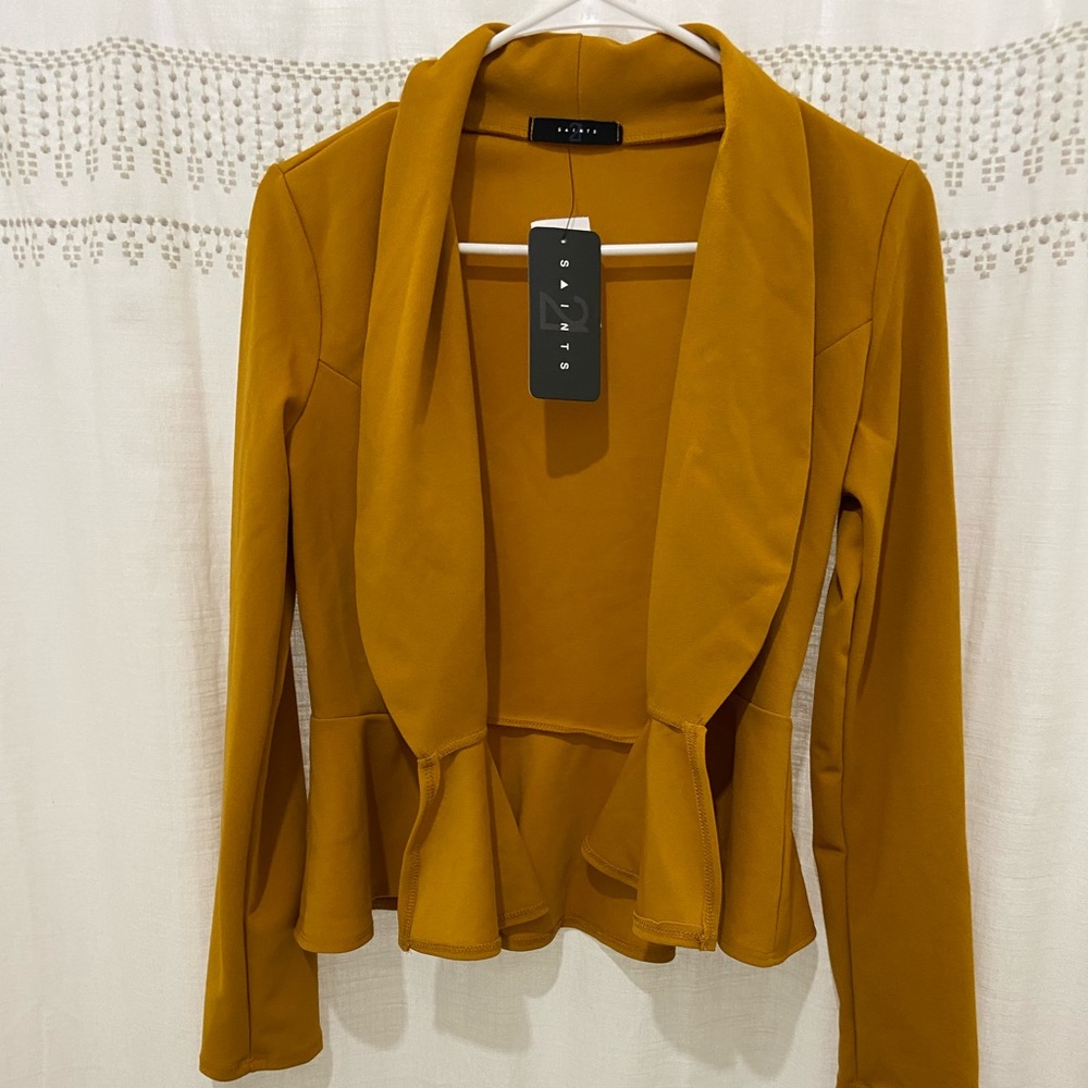 NWT 21 Saints Crepe Peplum Jacket